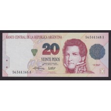 ARGENTINA COL. 746b BILLETE DE 20 PESOS CONVERTIBLES MUY BUENO